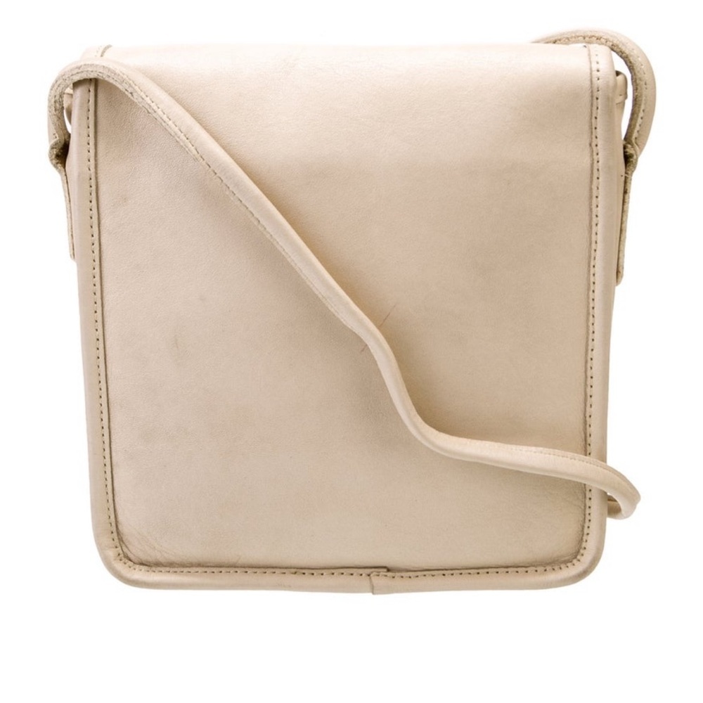 Coach Vintage y2k 90s Willis flap turnlock crossbody bag bone cream 8845 - Picture 15 of 15